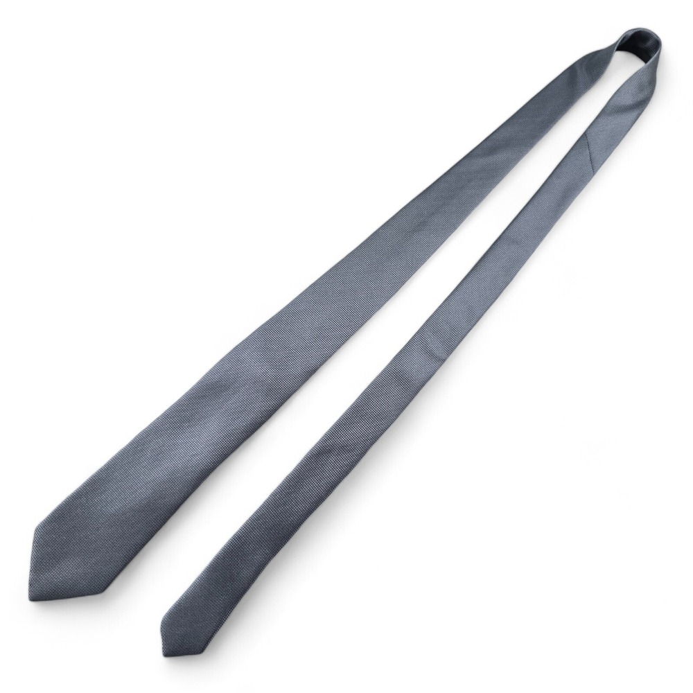 Bespoke New York Mens Necktie Gray Micro Dot Polyester 61L 2.85W Slim Tie